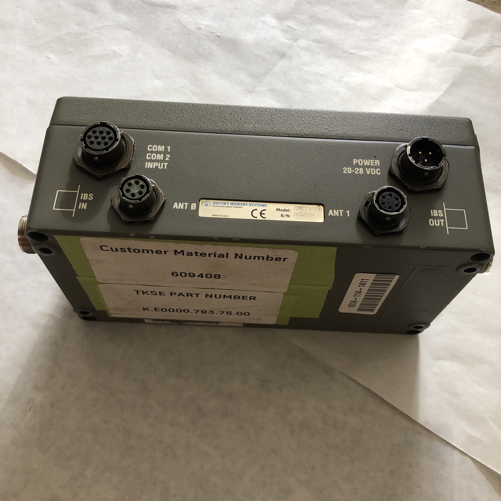 ESCORT MEMORY CM21 K010 CM21 INTERBUS INTERFACE MODULE CONTROLLER,BW