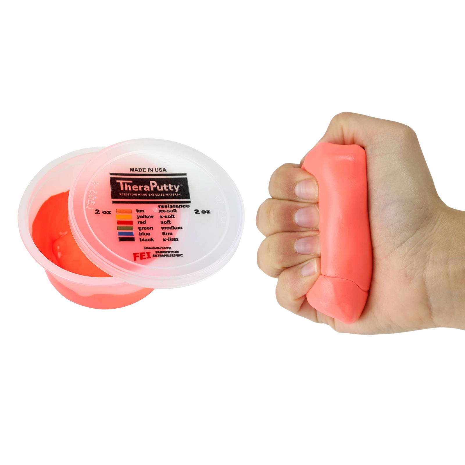 CanDo 10-0901 TheraPutty Standard Hand Exercise Putty, 2-ounce, Red: Soft