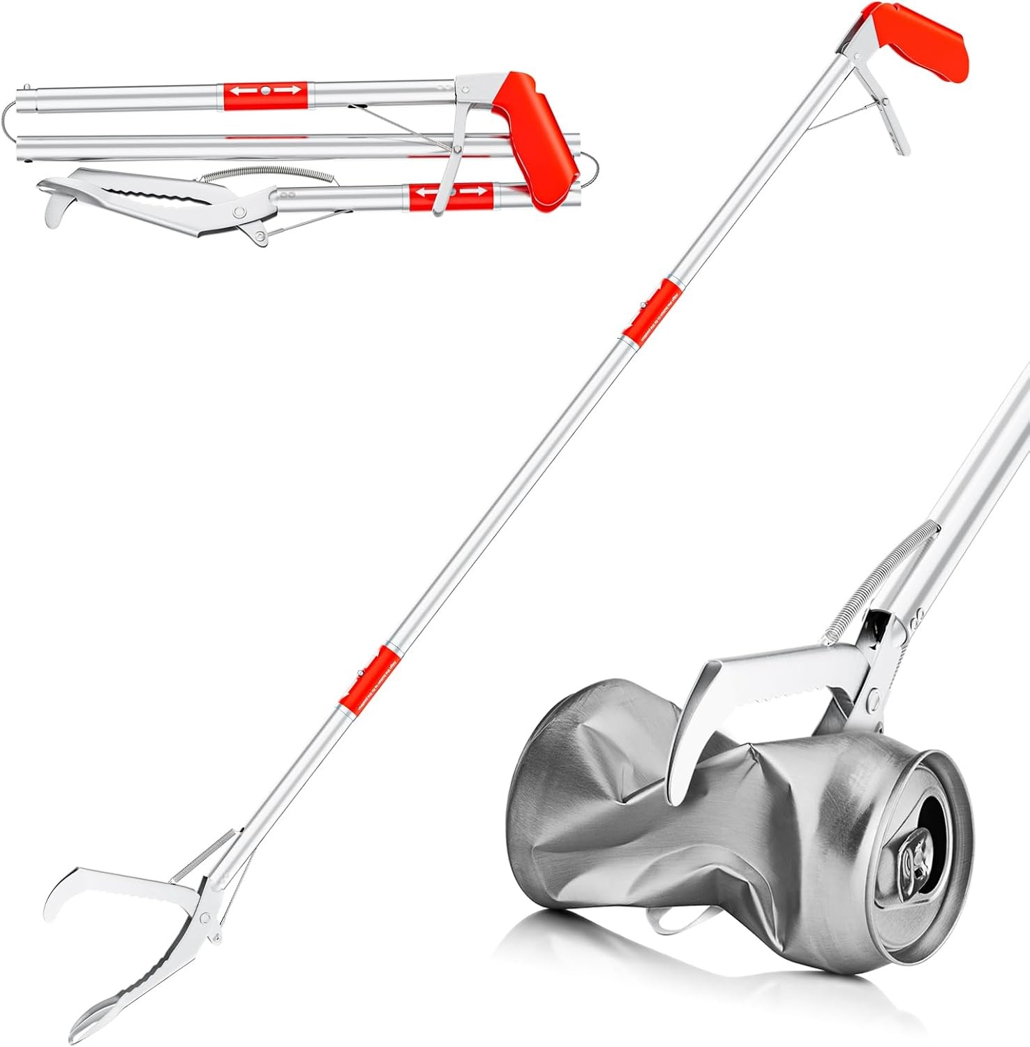 Grabber Reacher Tool, 50" Foldable Snake Grabber | Extra Long Grabber for