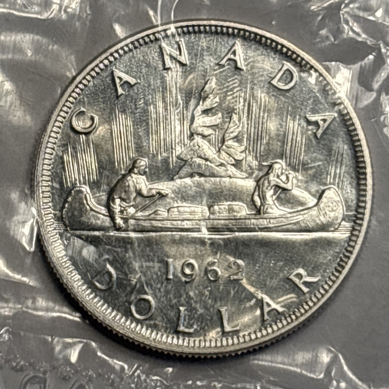 1962 Canada Silver $1 Dollar - 80% Silver- BU