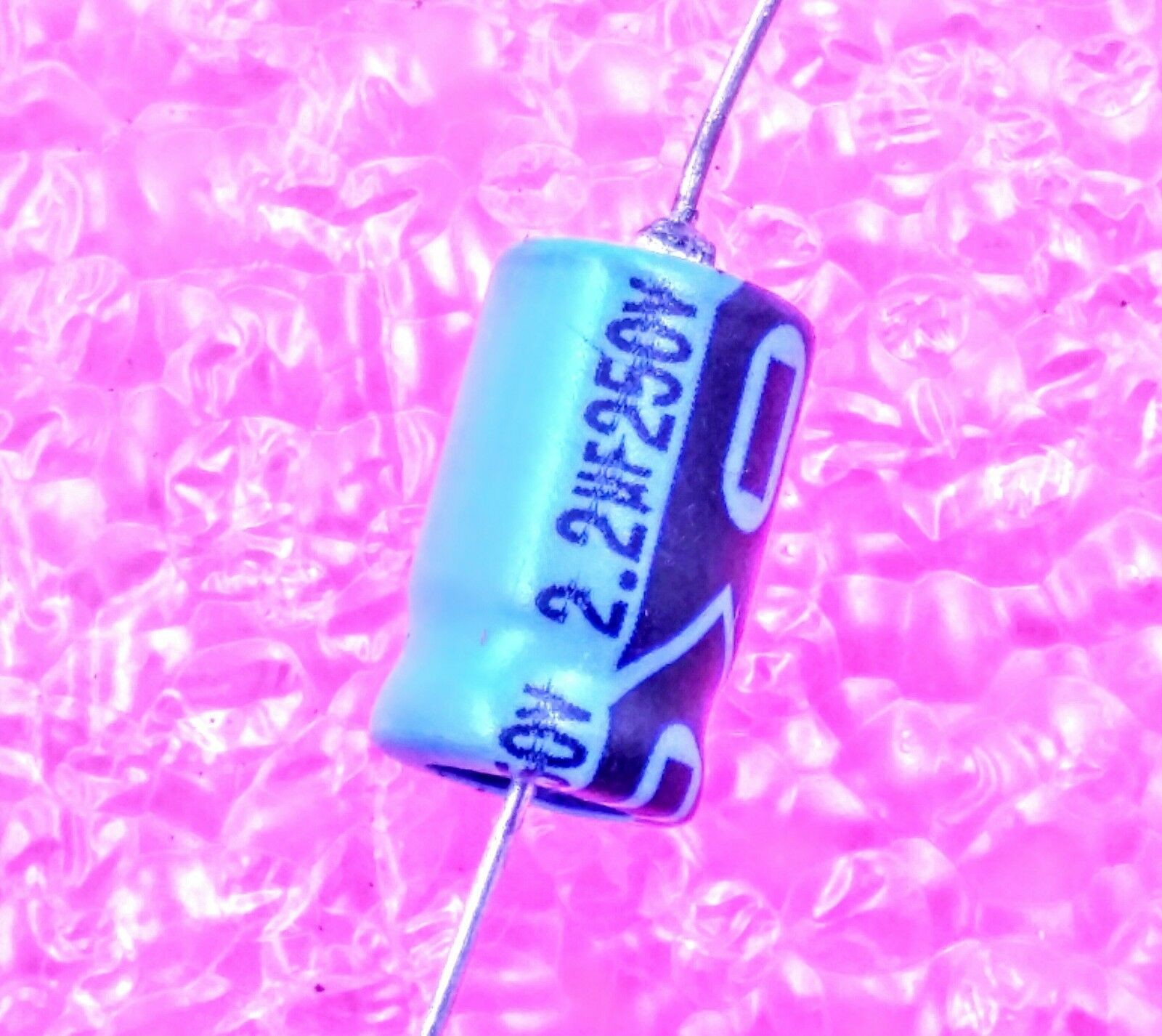 2.2uF 250V, Axial Electrolytic Capacitor, Polarized, Tolerance ±20%,
