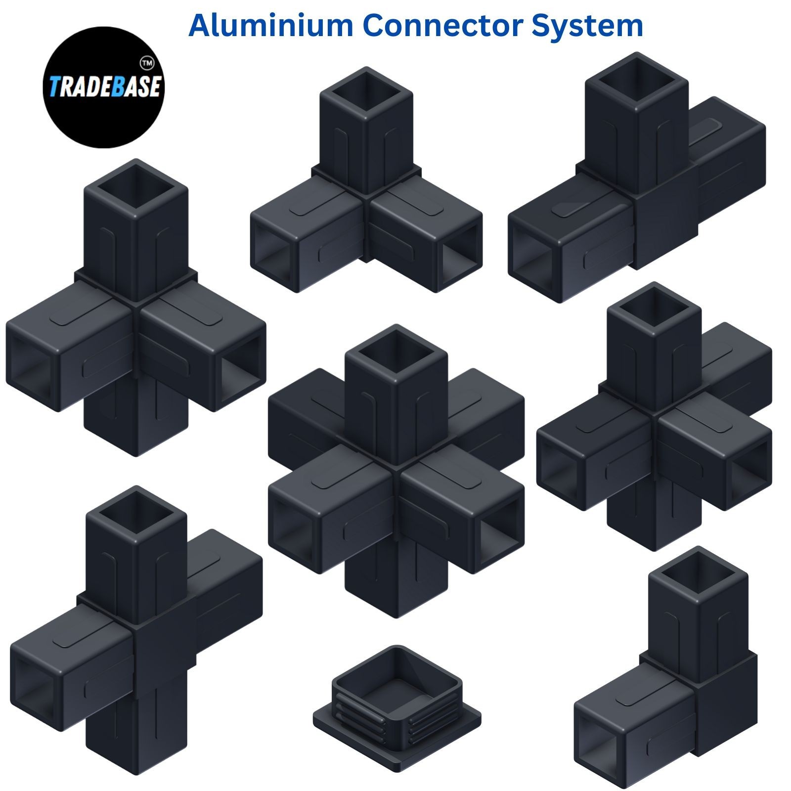 Connector Joiner Aluminium Tube suits Qubelok® Metal Mate® Connect-it®