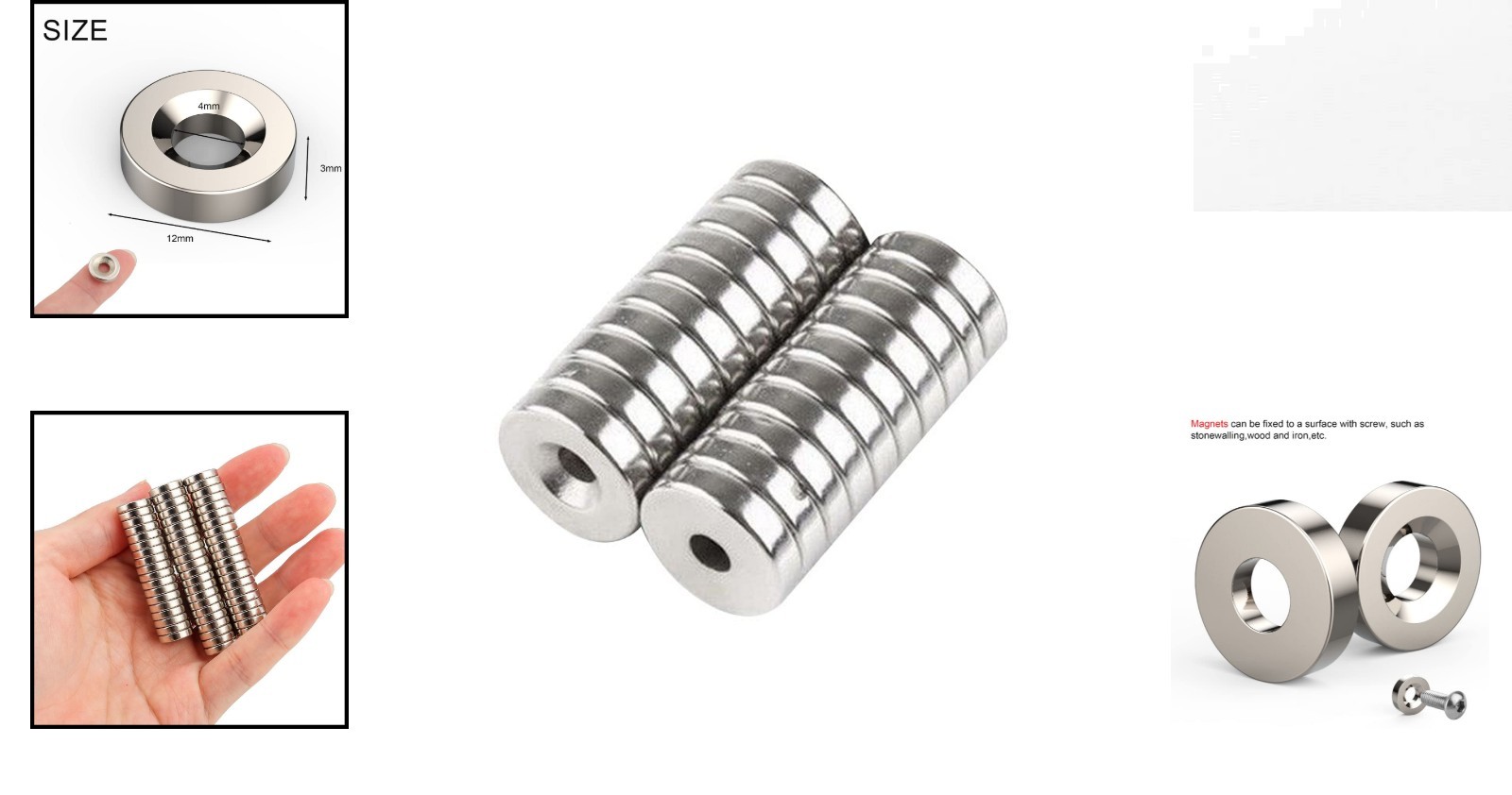 20 Count Strong Neodymium Disc Magnets - Versatile Refrigerator & Craft Use