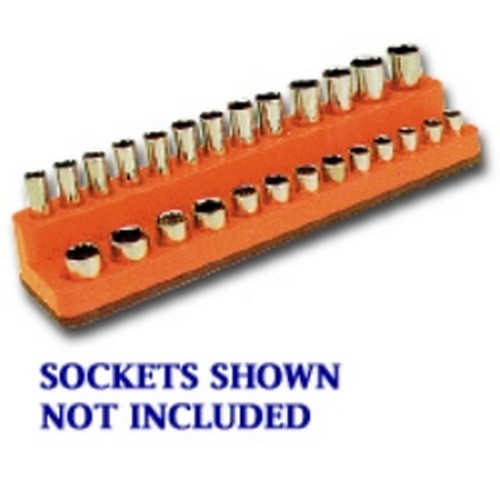 Mechanics Time Saver 724 1/4 in. Dr Magnetic Solar Orange Socket Holder  4-14mm