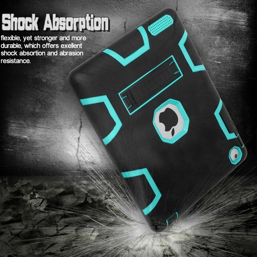 For iPad 6th/5th Gen Case 9.7" Shockproof Heavy Duty Cover + Screen Protector