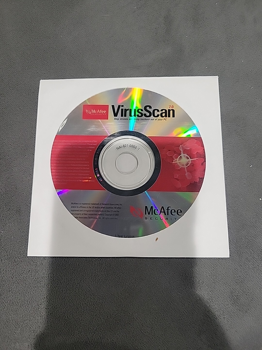 Mcafee Virus Scan Professional 7.0 Windows XP - Single User License Disc Only