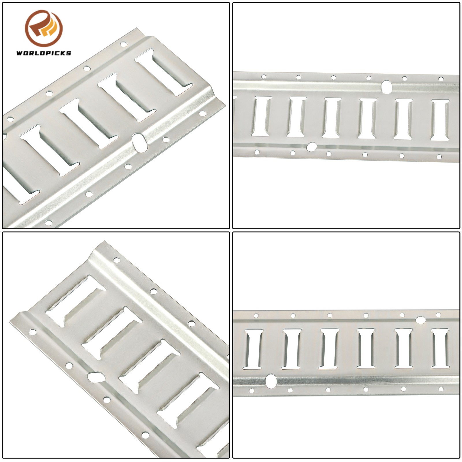 4 Piece 5' Galvanized E Track Rail Set Silver Finish Fit For Trailers Trucks