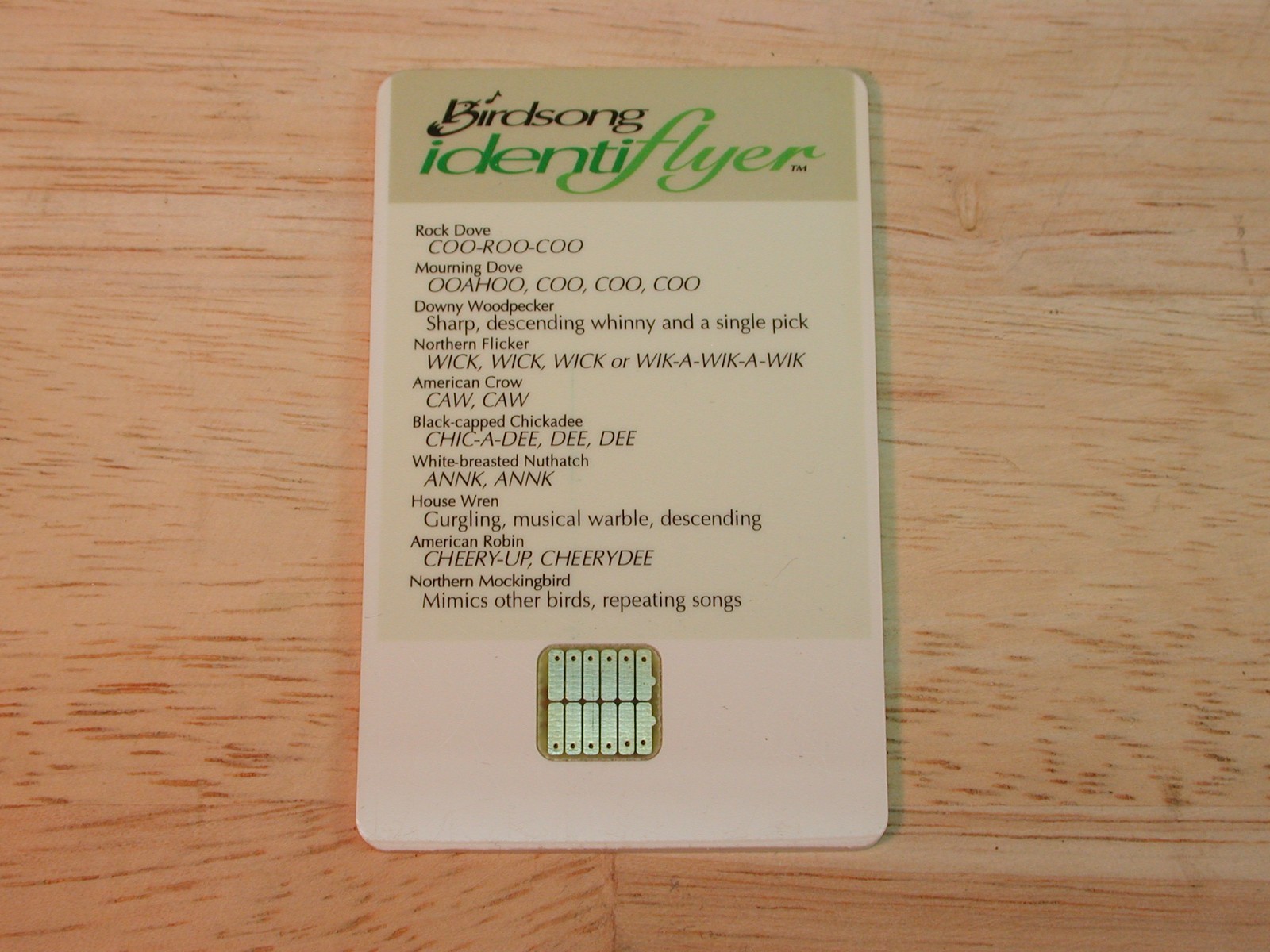 Birdsong Identiflyer - HANDHELD UNIT - player with 5 cards, identifier, tested,