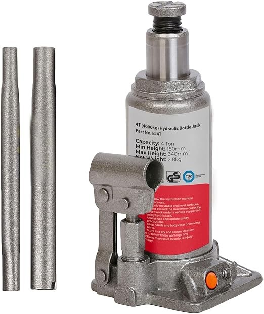 Simply Auto 4T Hydraulic Bottle Jack Silver BJ4T 4000kg Alloy Steel Precise lift