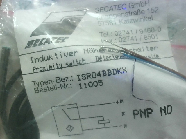 Secatec ISR04BBDKX Inductive Proximity Switch 4 Pin Male M12 11005-Factory Seale