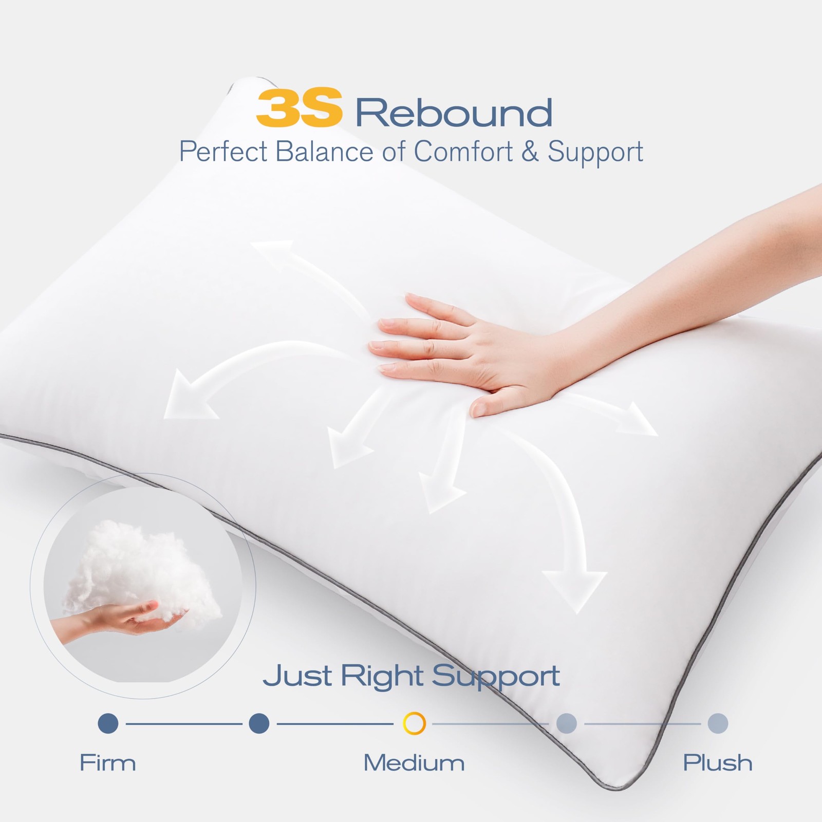 Pillows Standard Size Set of 4, Ultra Thick Down Alternative Bed Pillows,Cool...