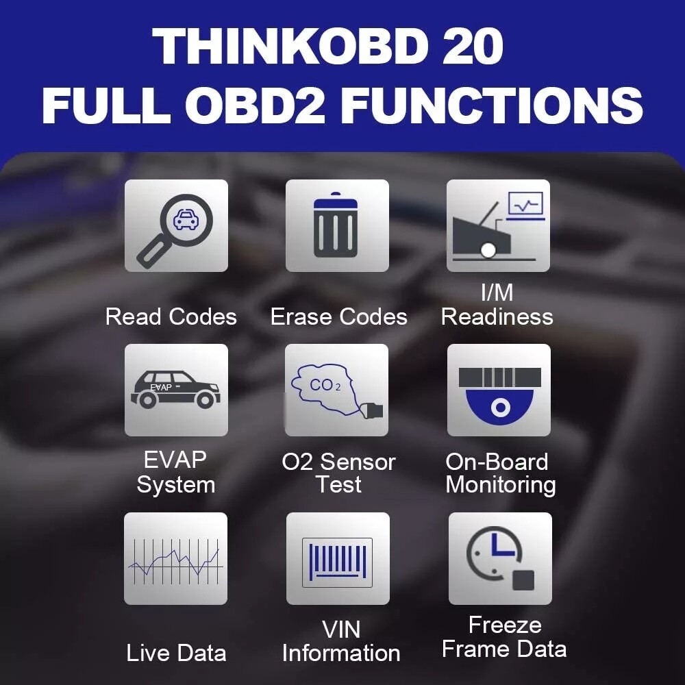 THINKOBD 20 Auto Code Reader OBD2 Scanner Car Check Engine Fault Diagnostic Tool