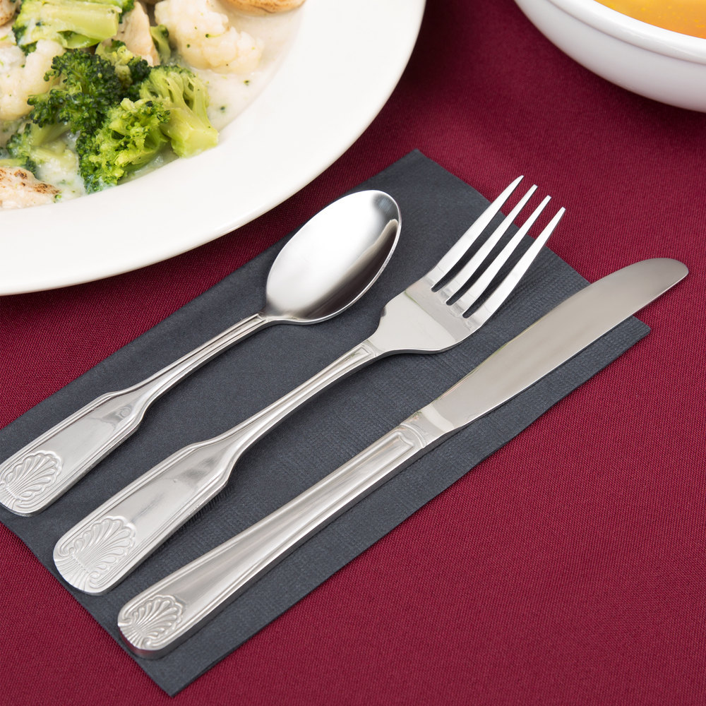 USA SELLER  12 DINNER FORKS SHELL EX-HEAVY WEIGHT 18/0 S/S FREE SHIPPING US ONLY