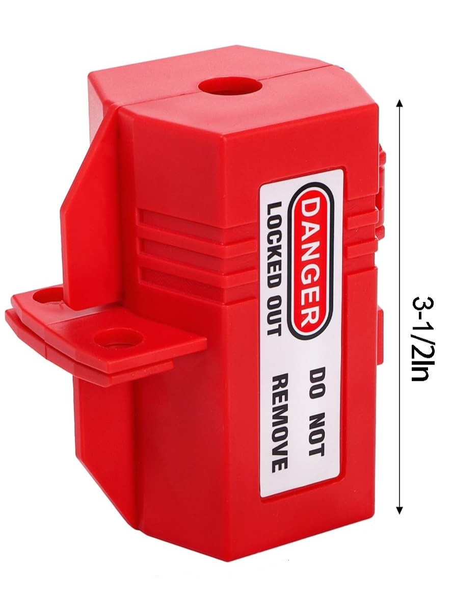 4 Pack Plug Lock for Lockout Tagout, 110 and 220 Volt Polypropylene Plug Lockout