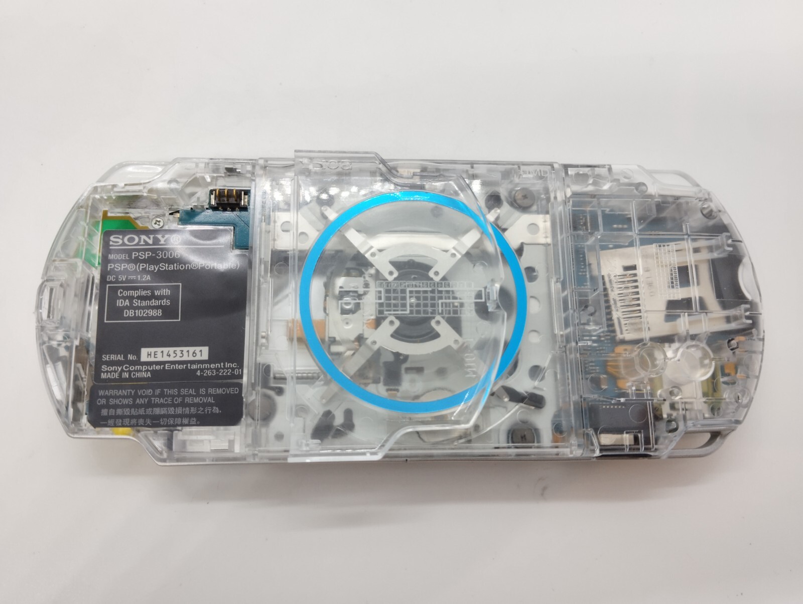 Sony PSP-3000 Playstation Portable Handheld Console Clear Shell Custom