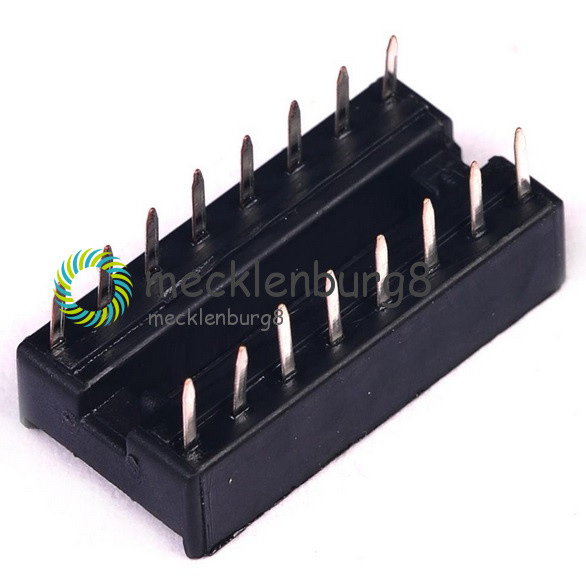 10pcs 16pin DIP IC socket adaptor solder type socket pitch dual wipe contact
