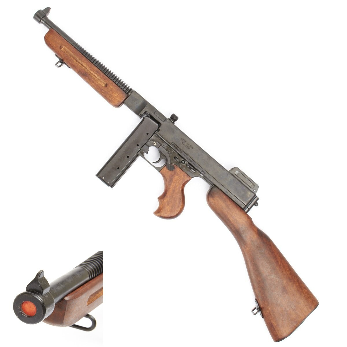 Denix Thompson "Tommy" Non-Firing Replica Prop Machine Gun Military Version