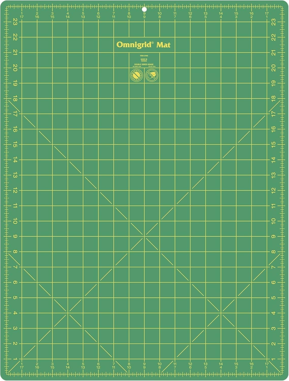 Omnigrid 24WG Gridded Mat, 18 x 24-Inch,green