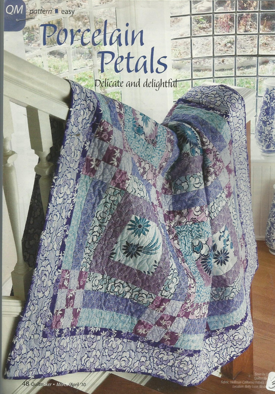 E0088  PORCELAIN PETALS  QUILT PATTERN/INSTRUCTIONS