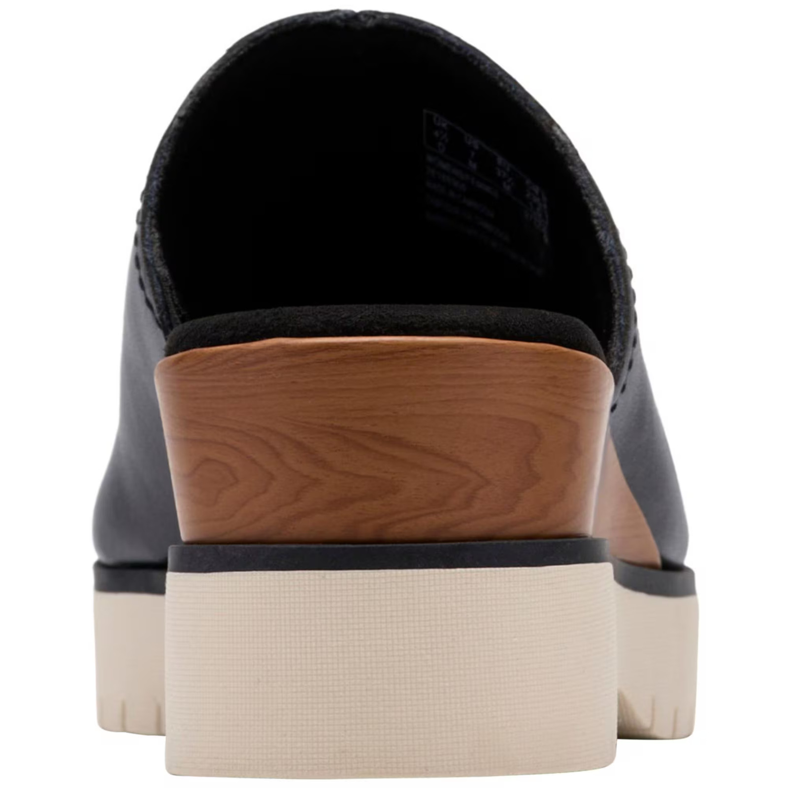 Women's Clarks Diaz Slide Open Toe Wedge Sandals Black Leather