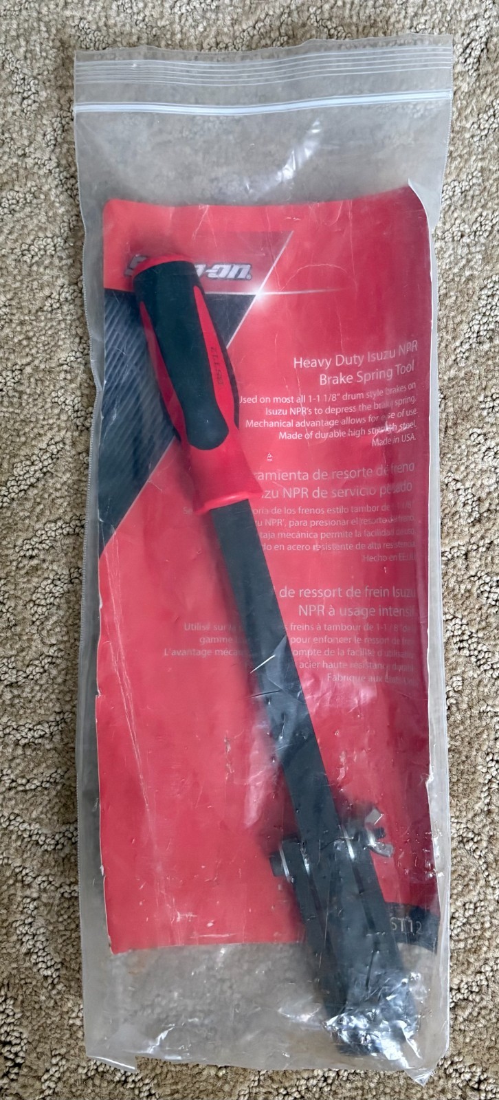 Snap on - BST12 - 💪Heavy Duty💪 Isuzu NPR Brake Spring Tool - NEW in Packaging
