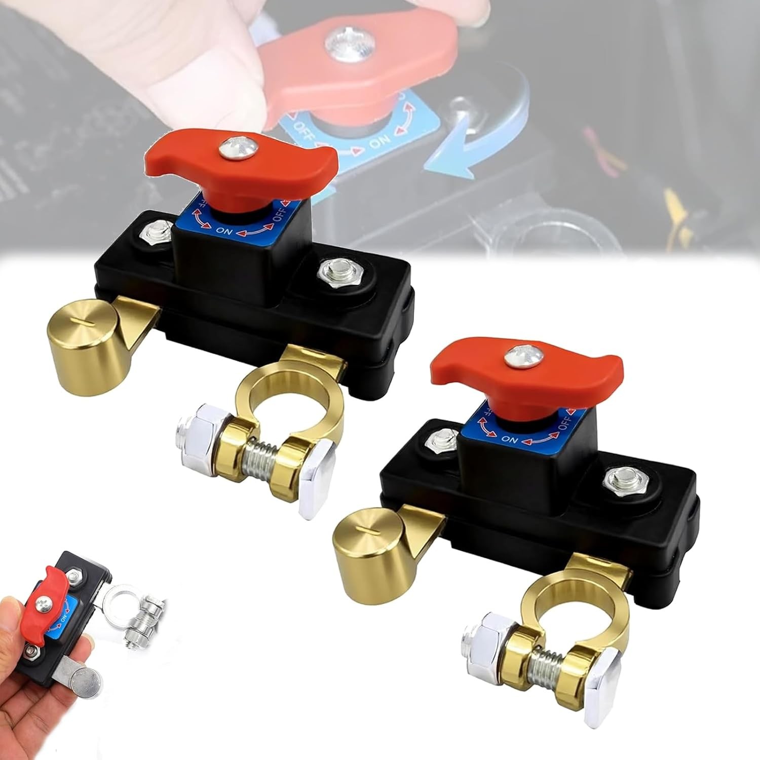 Universal Battery Disconnect Leak Protector,12v/24v Car Battery Disconnect Switc