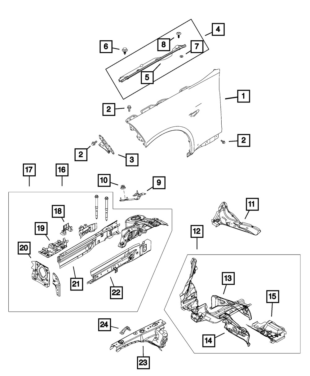 Genuine Mopar Bracket Right 68313321AA