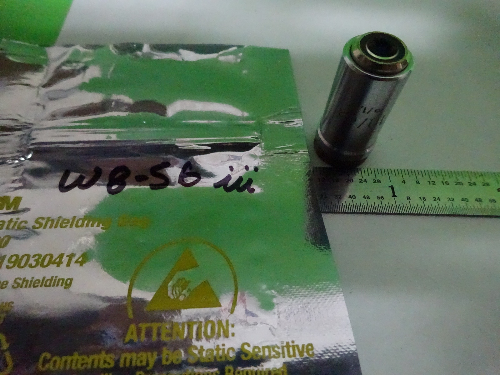 MICROSCOPE PART OBJECTIVE ZEISS GERMANY 10X OPTICS AS IS BIN#W8-56