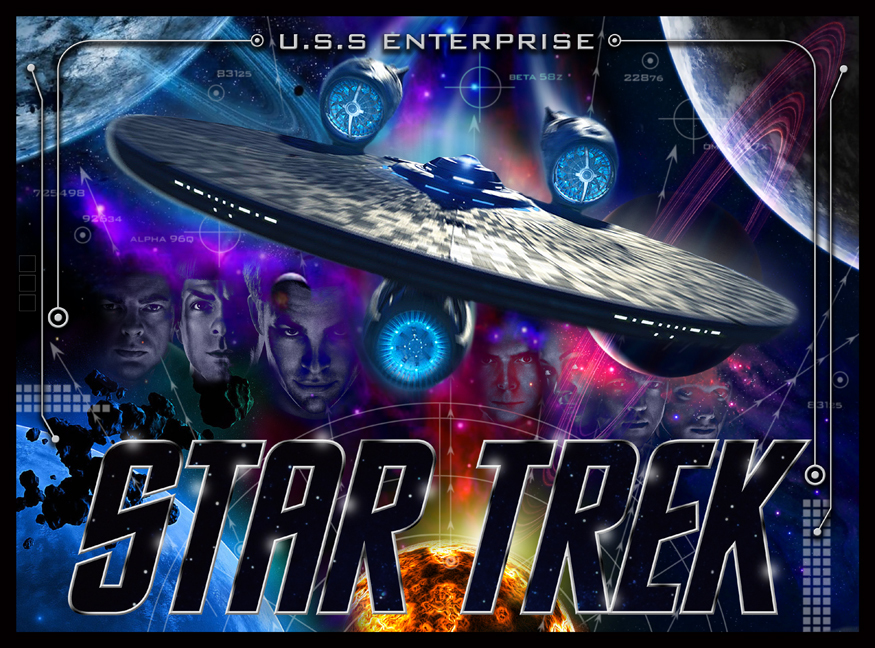 Star Trek Pinball Alternate Translite HIGHEST QUALITY RESOLUTION! Choose 1 of 2