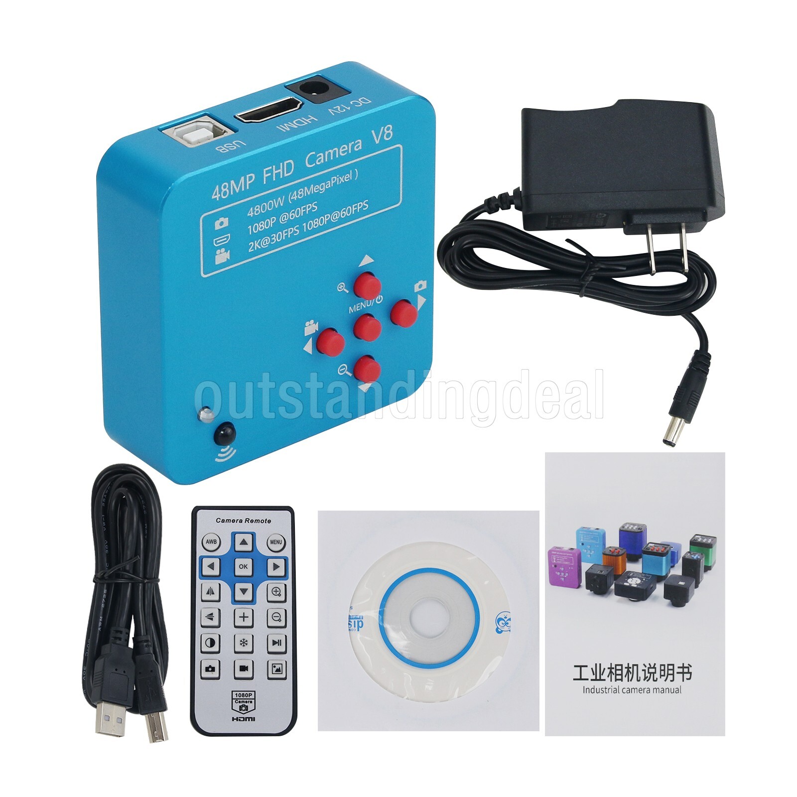 HDMI 38MP FHD Camera V6 1080P 60FPS Perfect For Industrial Microscopes HDMI3860-