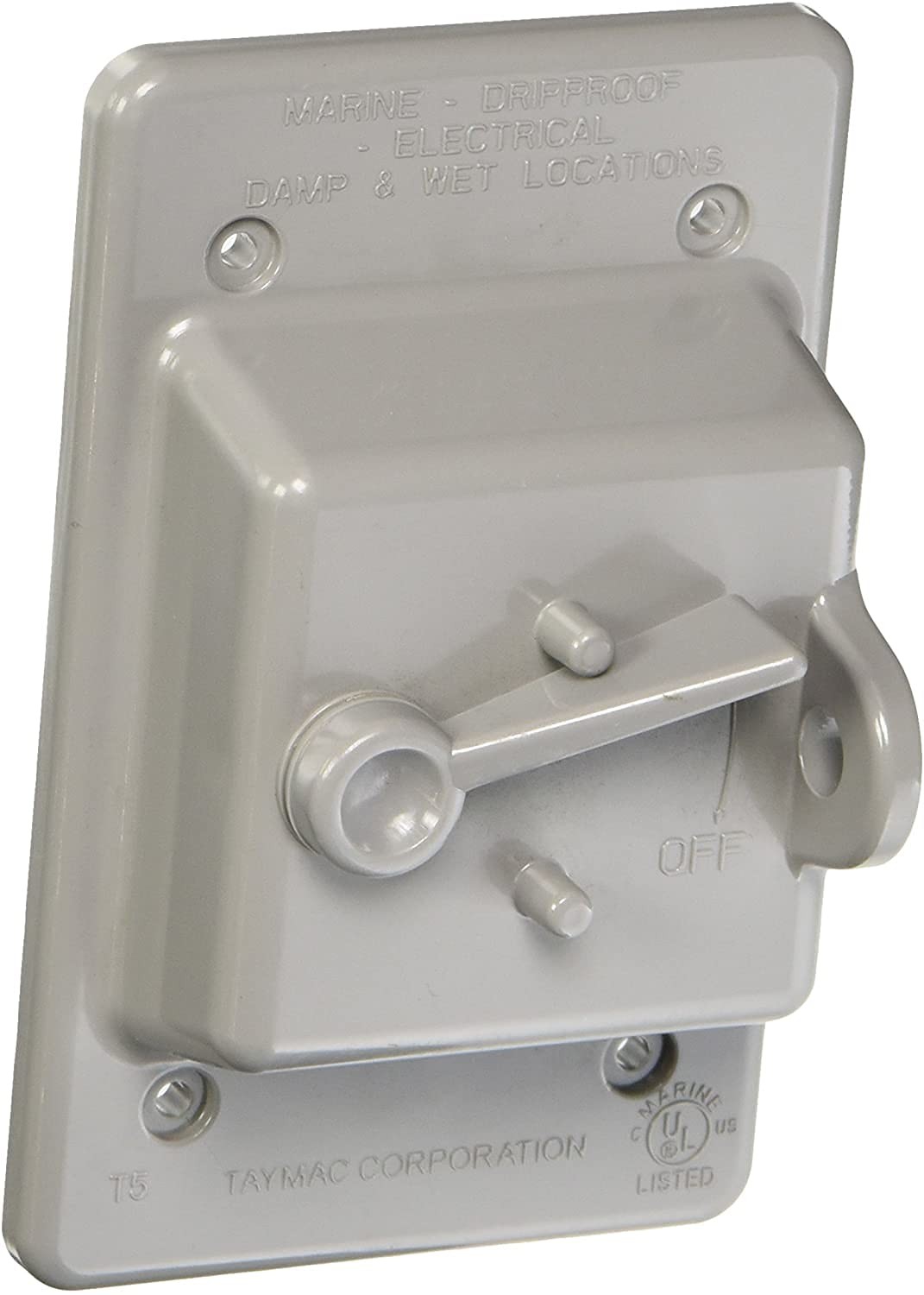 Hubbell-Bell PTC100GY Weatherproof Vertical Box Mount Nonmetallic Toggle...