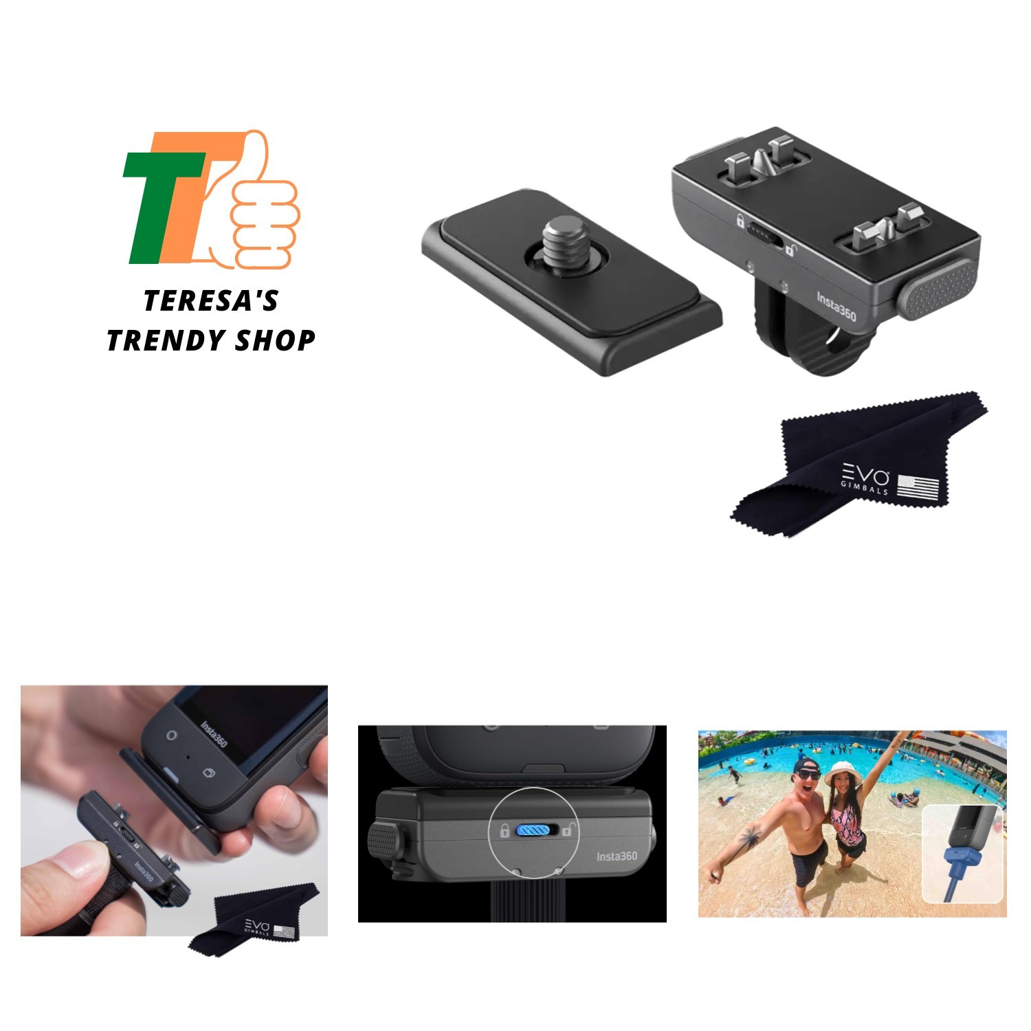 Quick Release MountNew Version, Compatiable X4/X3/ONE RS/X/X2/ACE/ACE PRO