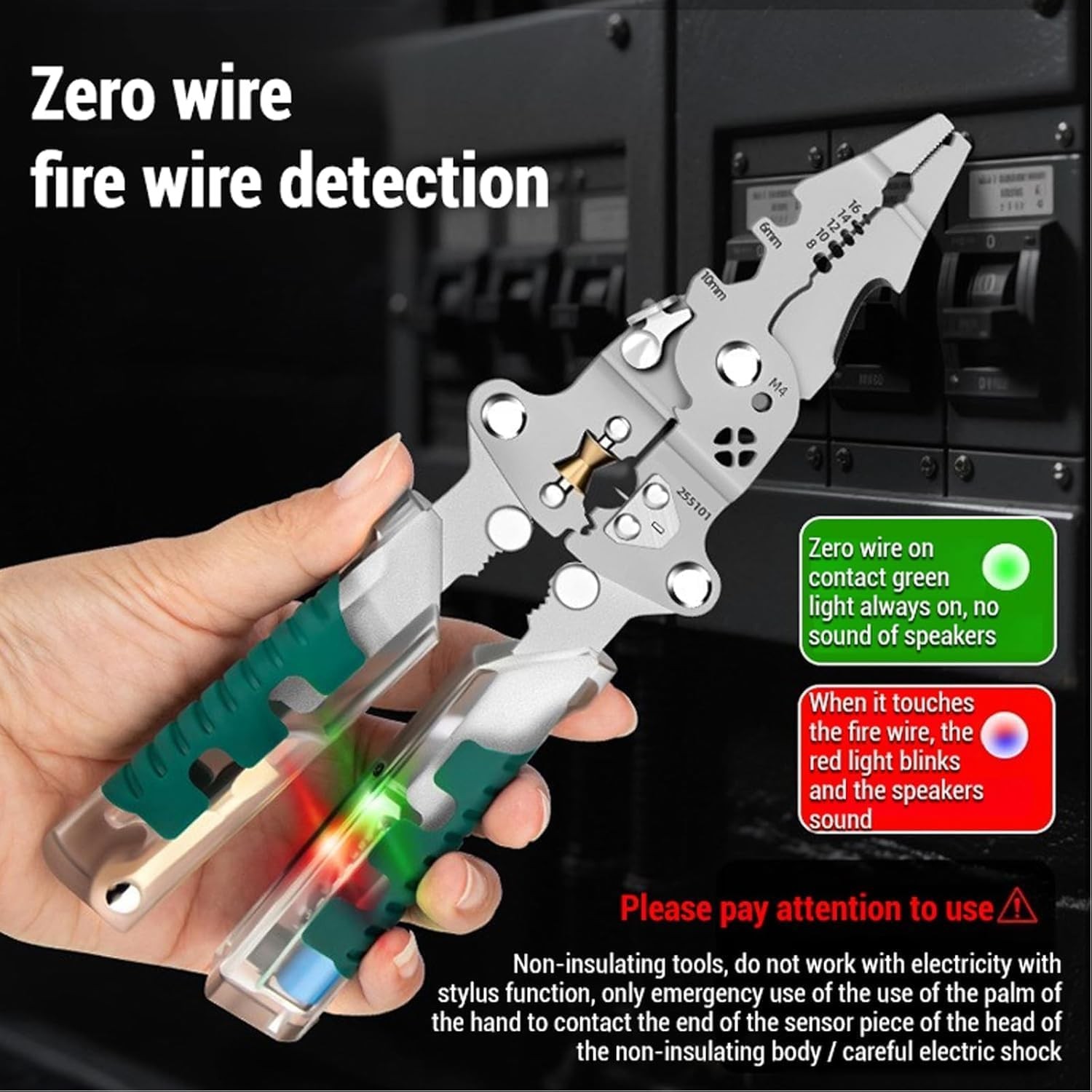 DIY Portable Multi-Functional Fold Wire Stripper Scissor With Electrical Test US