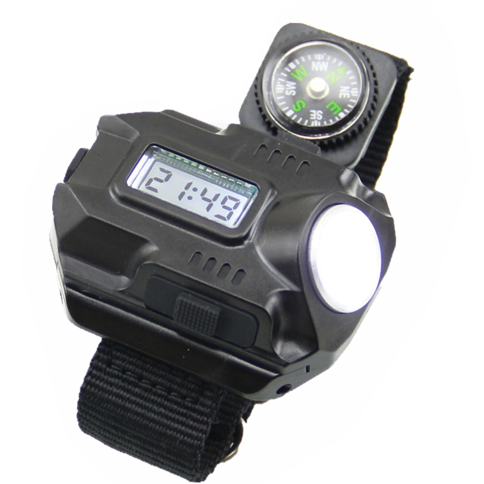 LED Wrist Watch Flashlight Torch Light USB Charging Rechargeable Flashlight B