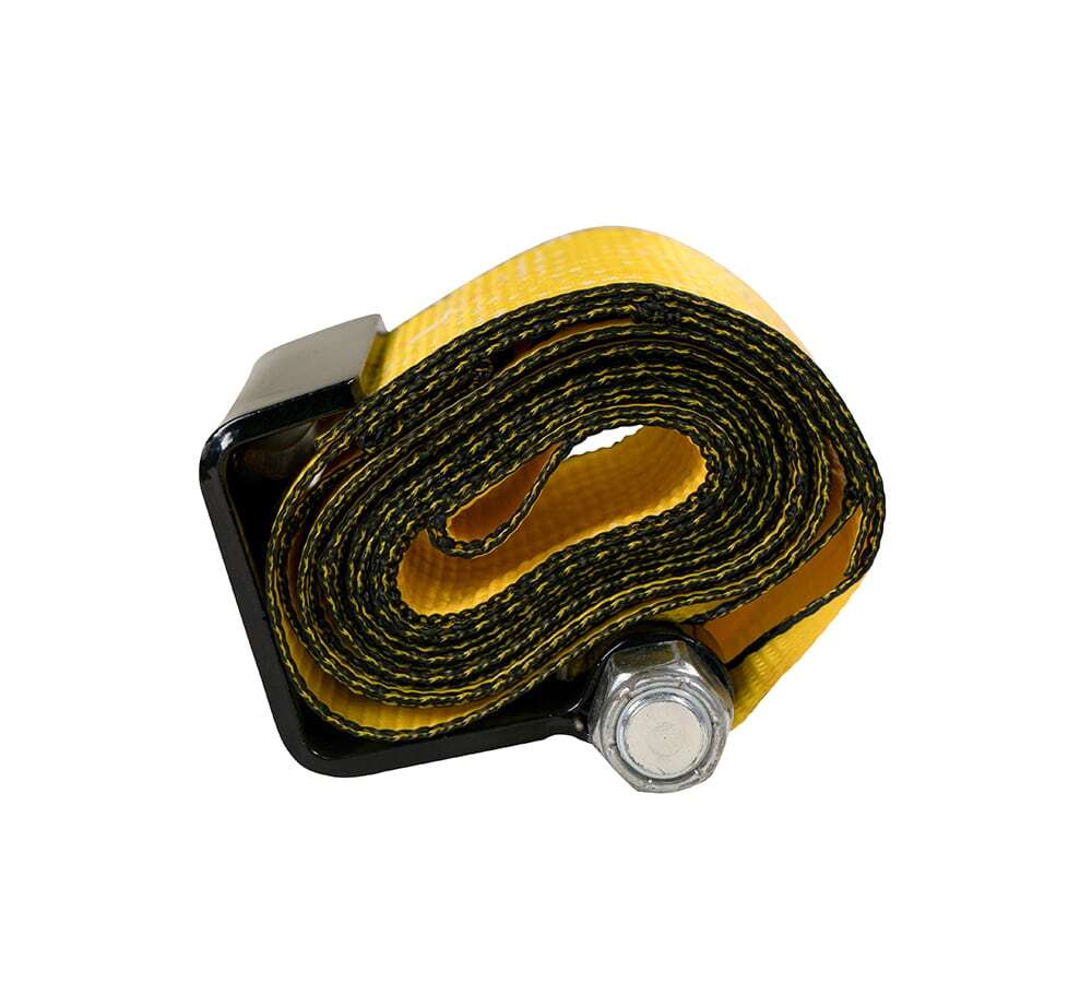 2 Pack 4"x5' Roll Off Container Winch Strap with Flat Hook 5400 # WLL Bolt-On