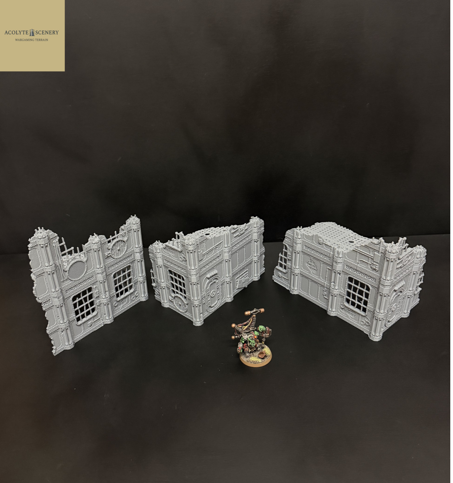 28mm Wargaming Terrain 3 Ruin Bundle Easy-Build compatible with 28mm Wargames