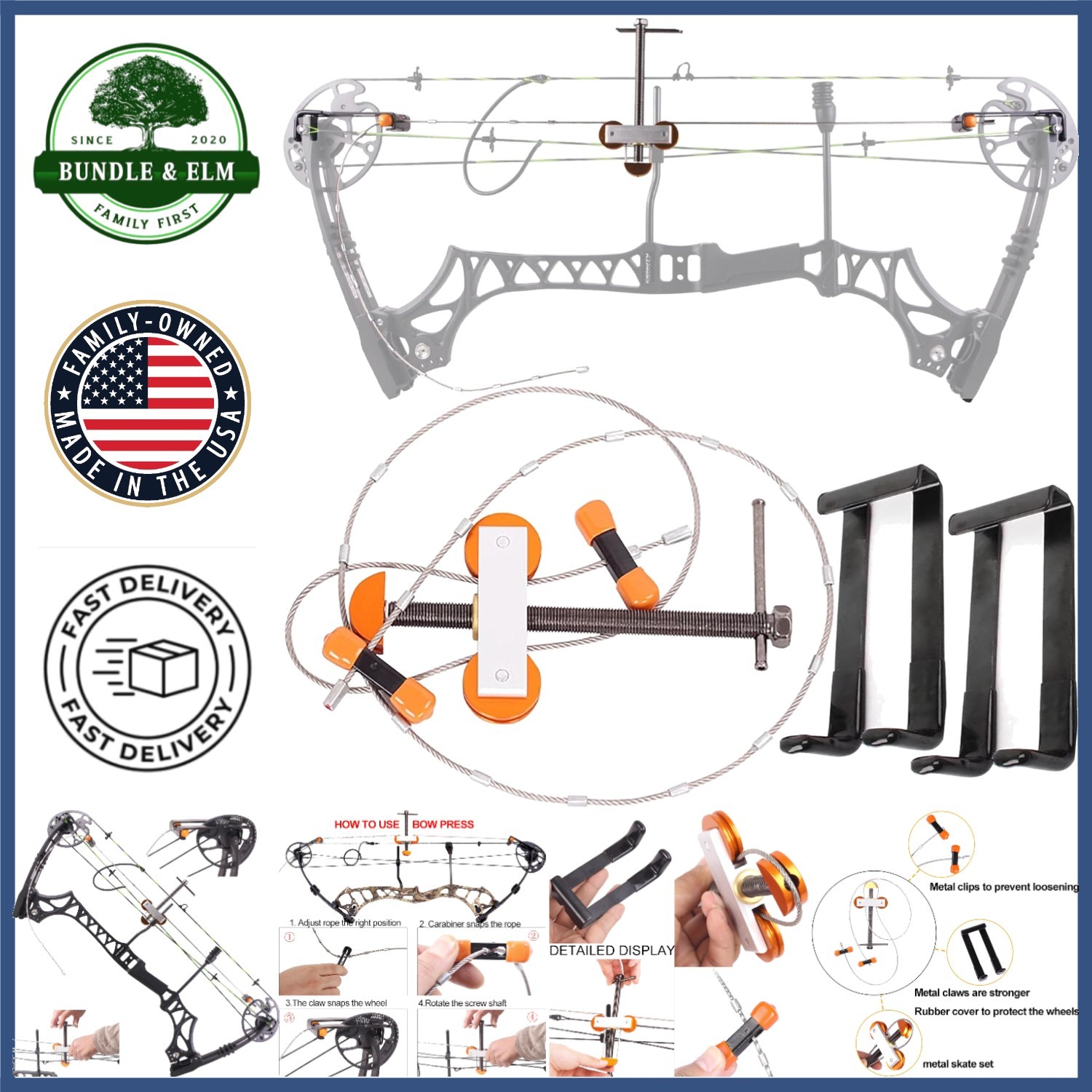 Universal Archery Bow Press, High-Quality Tool for Compound Bow Maintenance