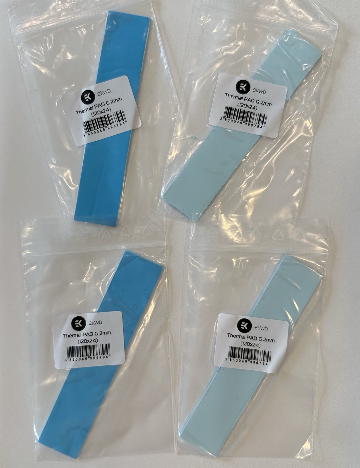 Lot Of 4 New Ekwb Thermal Pads G 2mm (120x24)