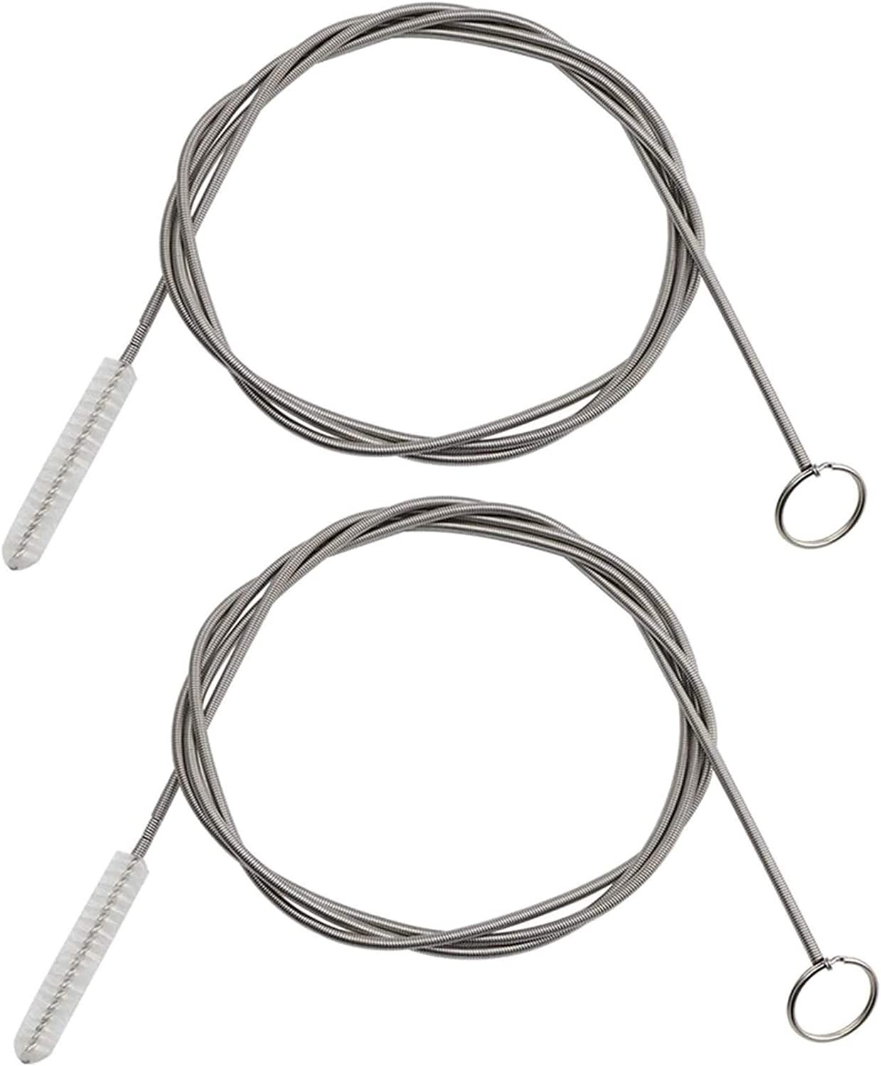 2 Pack 60 Inch Long Flexible Tube Cleaning Brush, Stainless Steel and Nylon Bris