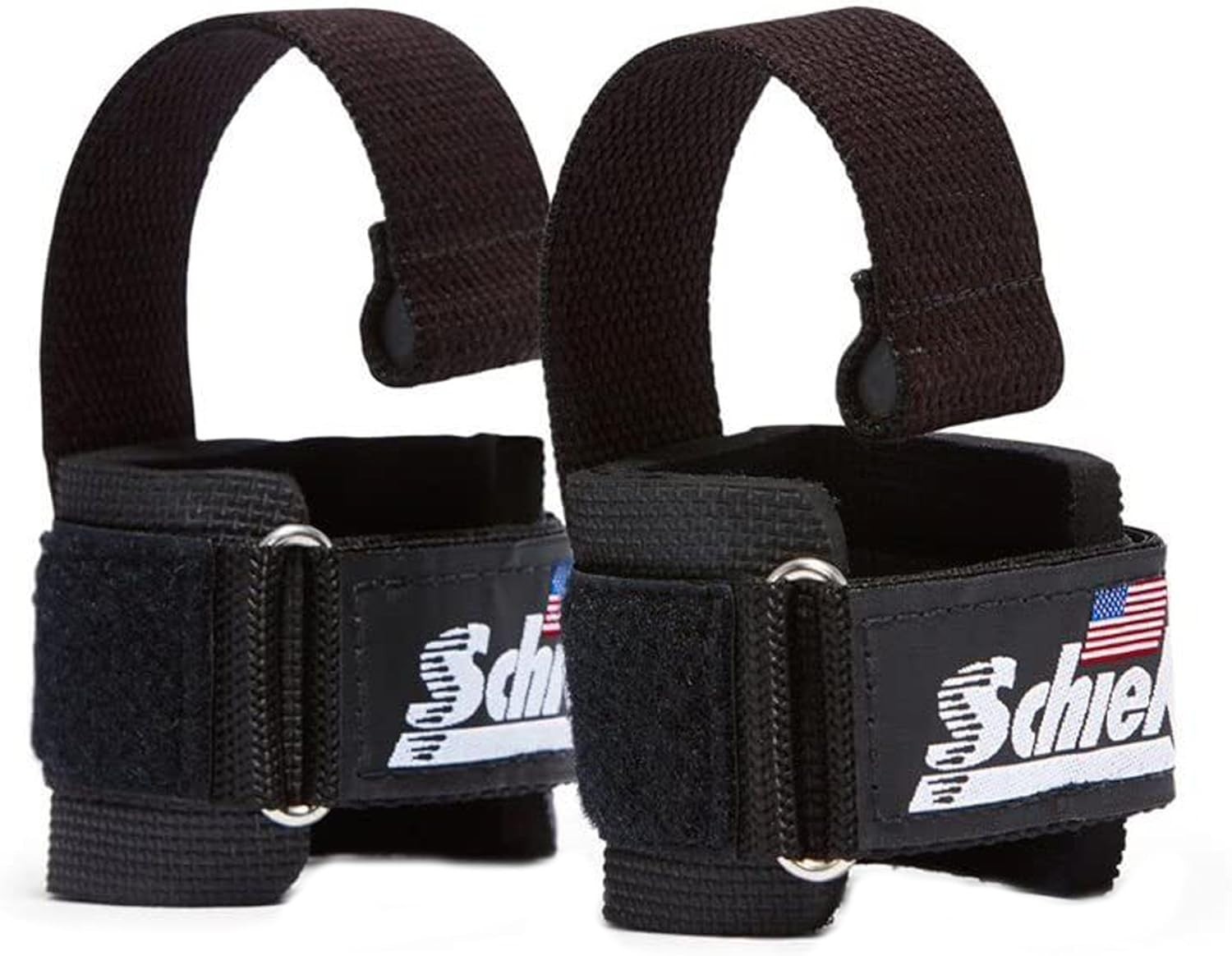 Schiek Sports Model 1000-DLS Deluxe Dowel Lifting Straps - BLACK