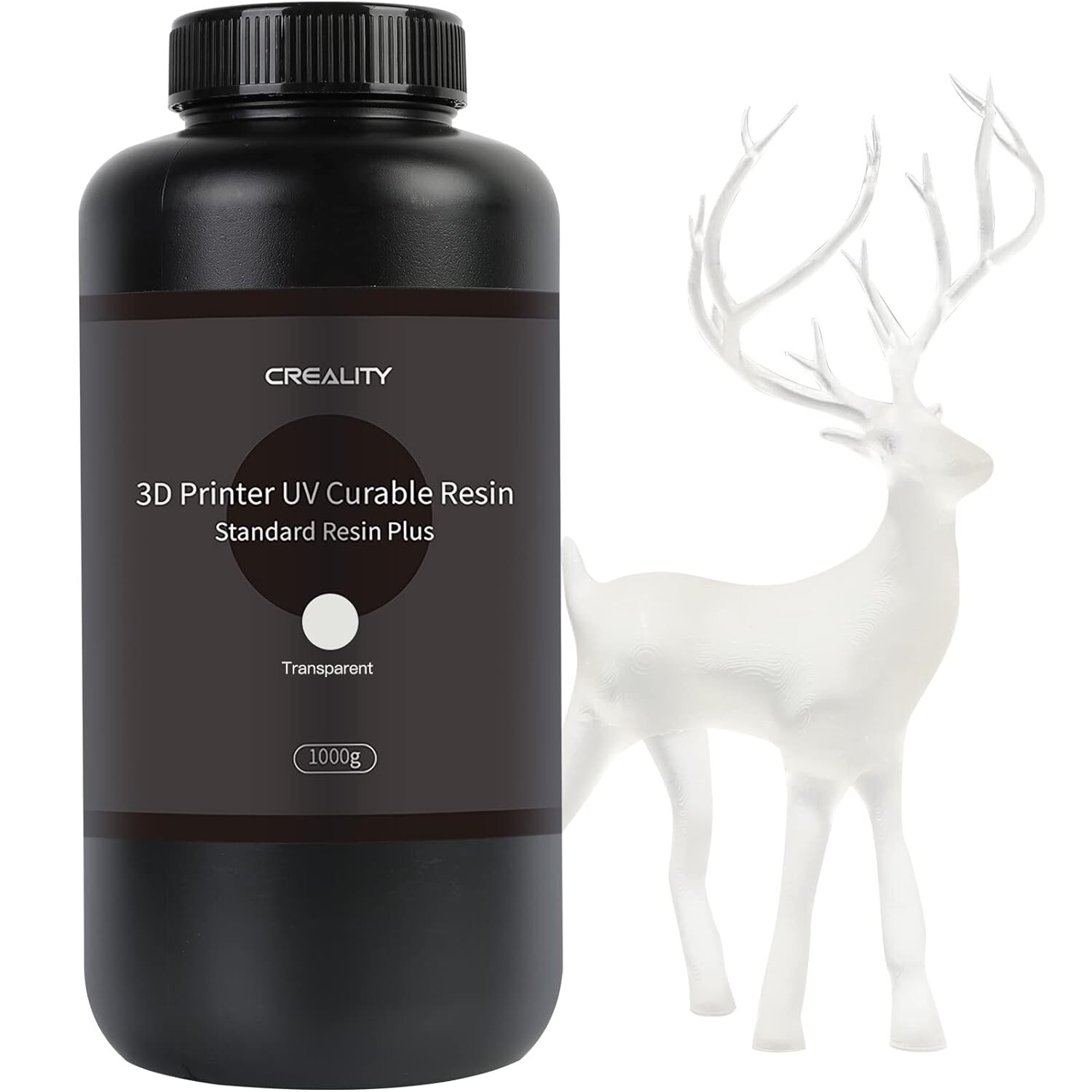 Creality 3D Printer UV Resin, 1KG High Precision Low Odor - Clear / Transparent