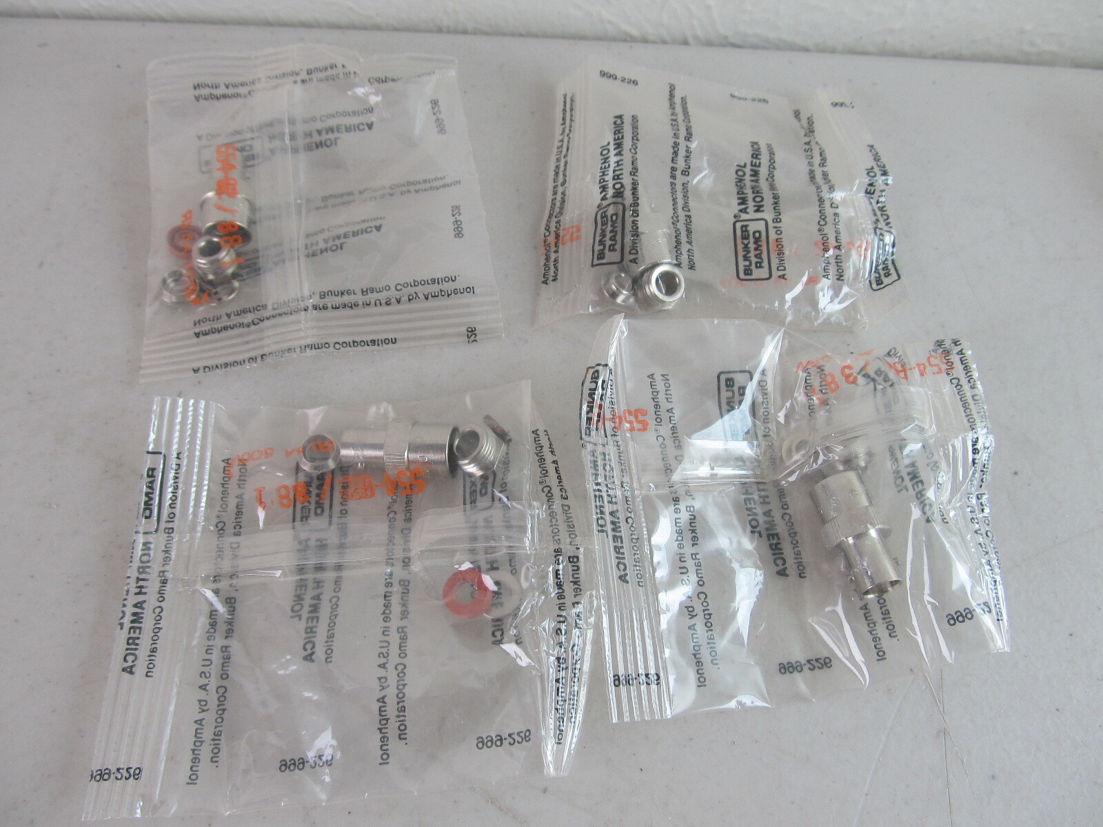 QTY=4 Amphenol UG-89C/U, 455-210, Aircraft Antenna Connector