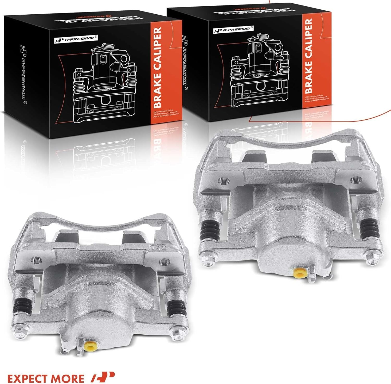 A-Premium Front Disc Brake Caliper Assembly w/Bracket Compatible w/Select Isuzu,