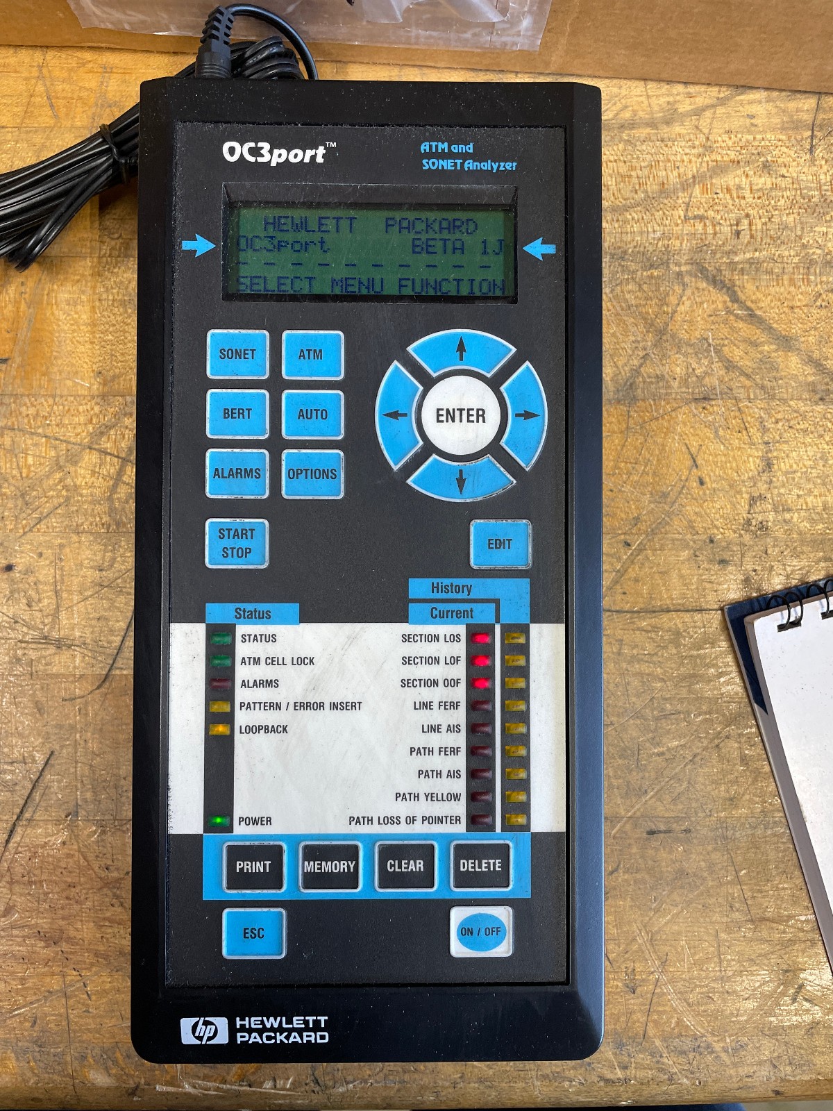 HEWLETT PACKARD OC3PORT PLUS E4583A ATM AND SONET ANALYZER