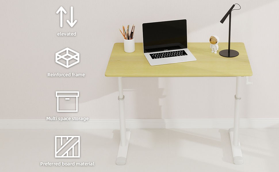Adjustable study desk suitable for children and adults, height-adjustable