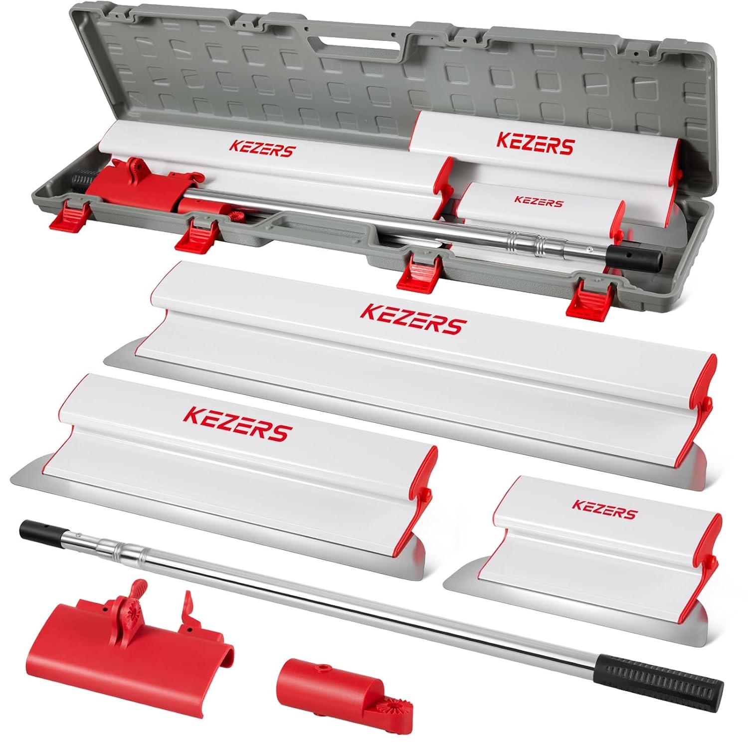 3 Piece Drywall Skimming Blade Set with Portable Case, Drywall Sanding Tools &