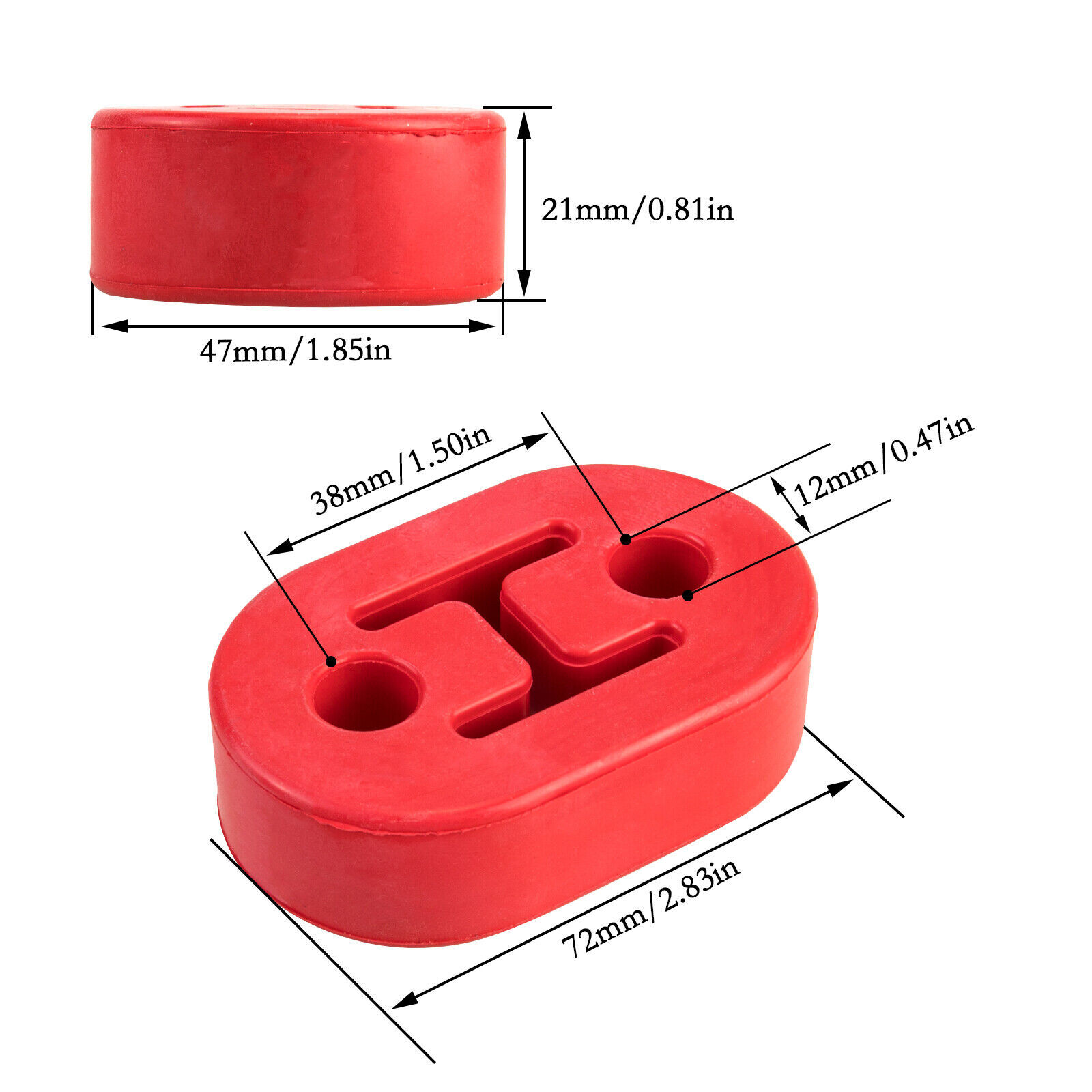 (4) Exhaust Tail Pipe Mount Bracket Hanger Bushing Insulator Heavy Duty Rubber