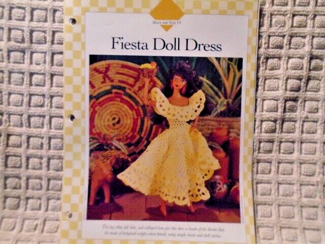 Fiesta Doll Dress Fashion doll VANNA'S CROCHET PATTERN INSTRUCTIONS