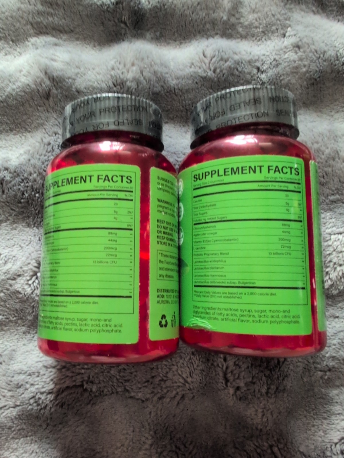💞Lot of 2 💞Apple Cider Vinegar Multivitamin Gummies Each 60 gummies