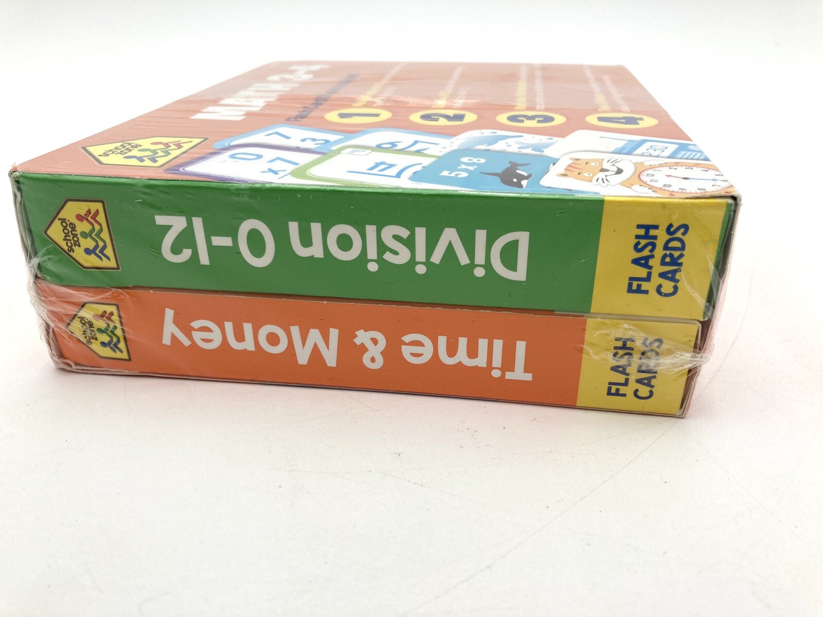 School Zone Math 3-4 Flash Card 4-Pack Ages 6 and Up Multiplication Division